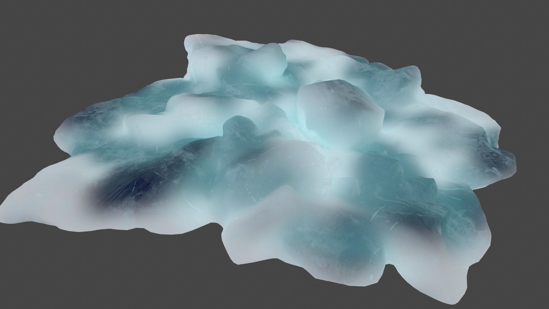 Ice crystals Low-poly 3D model_4