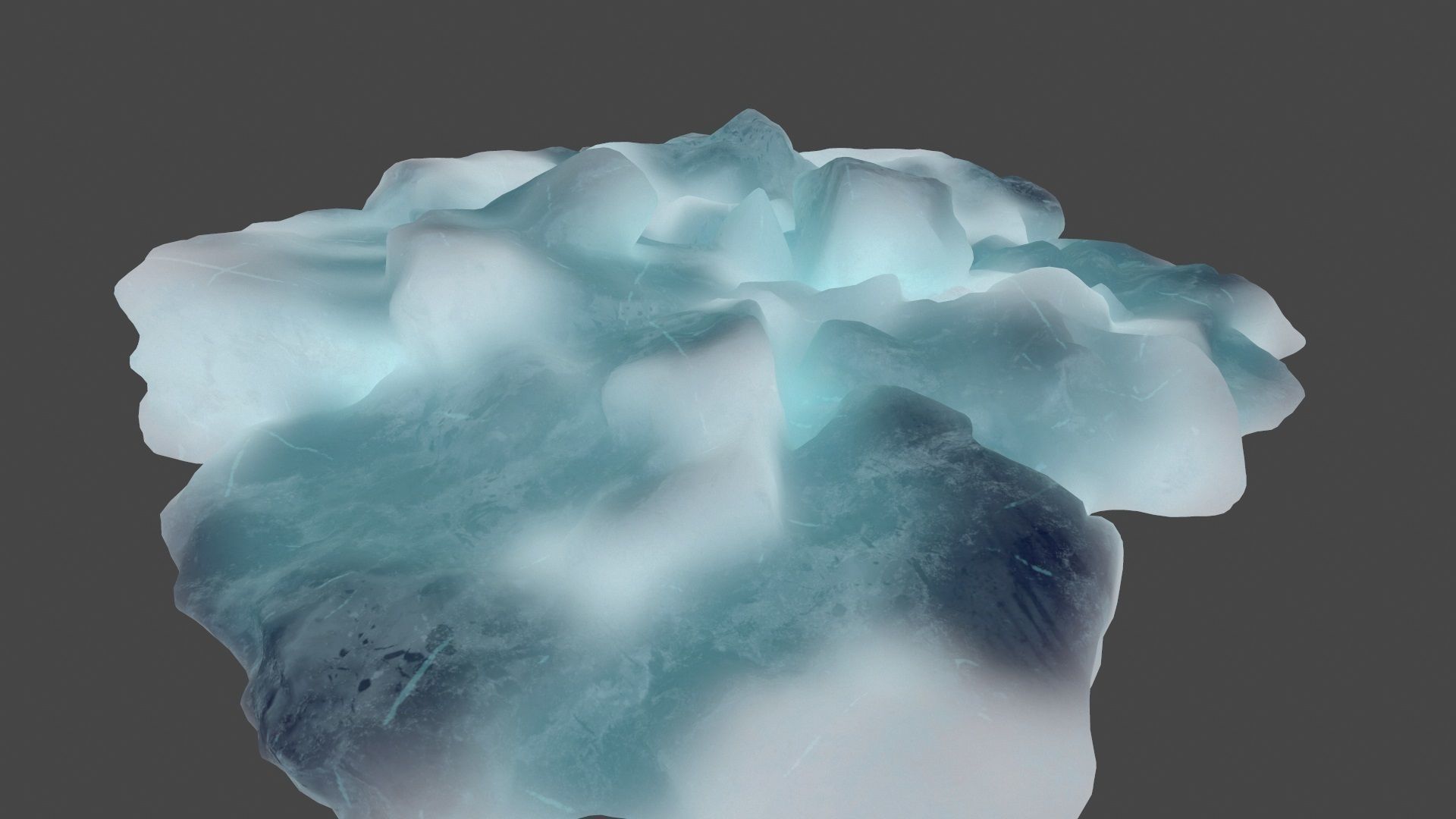 Ice crystals Low-poly 3D model_6