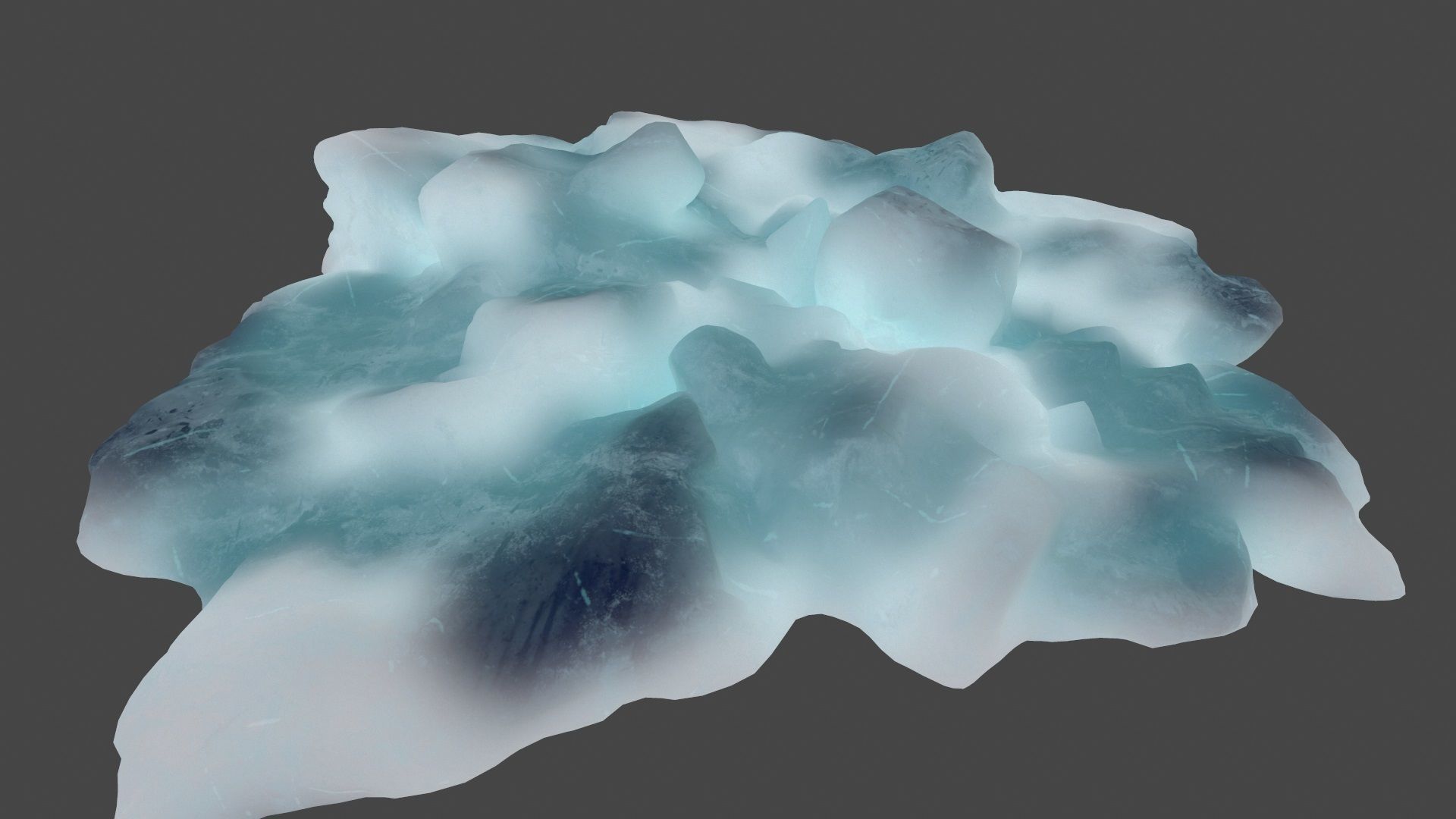 Ice crystals Low-poly 3D model_5