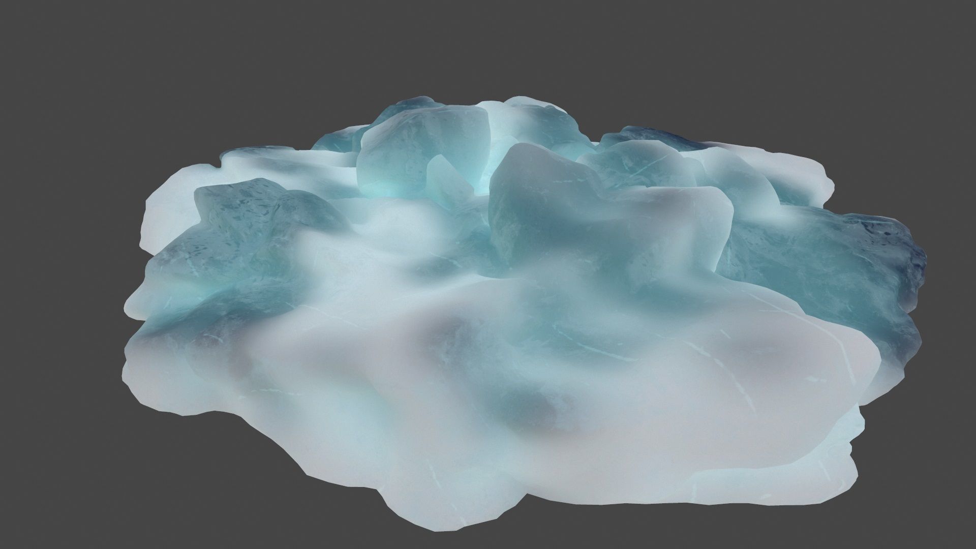 Ice crystals Low-poly 3D model_9