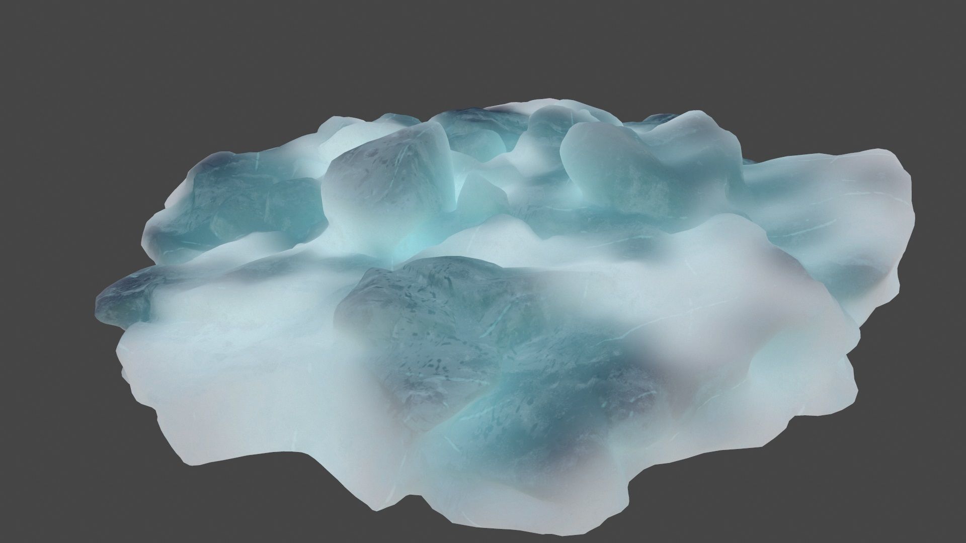 Ice crystals Low-poly 3D model_8