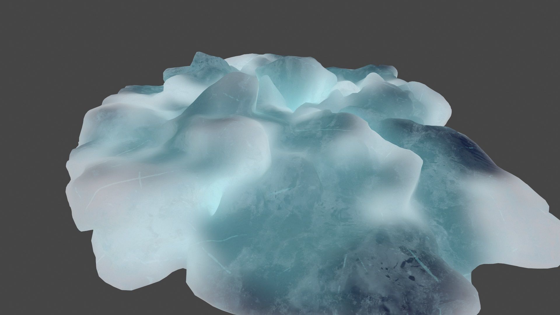 Ice crystals Low-poly 3D model_7