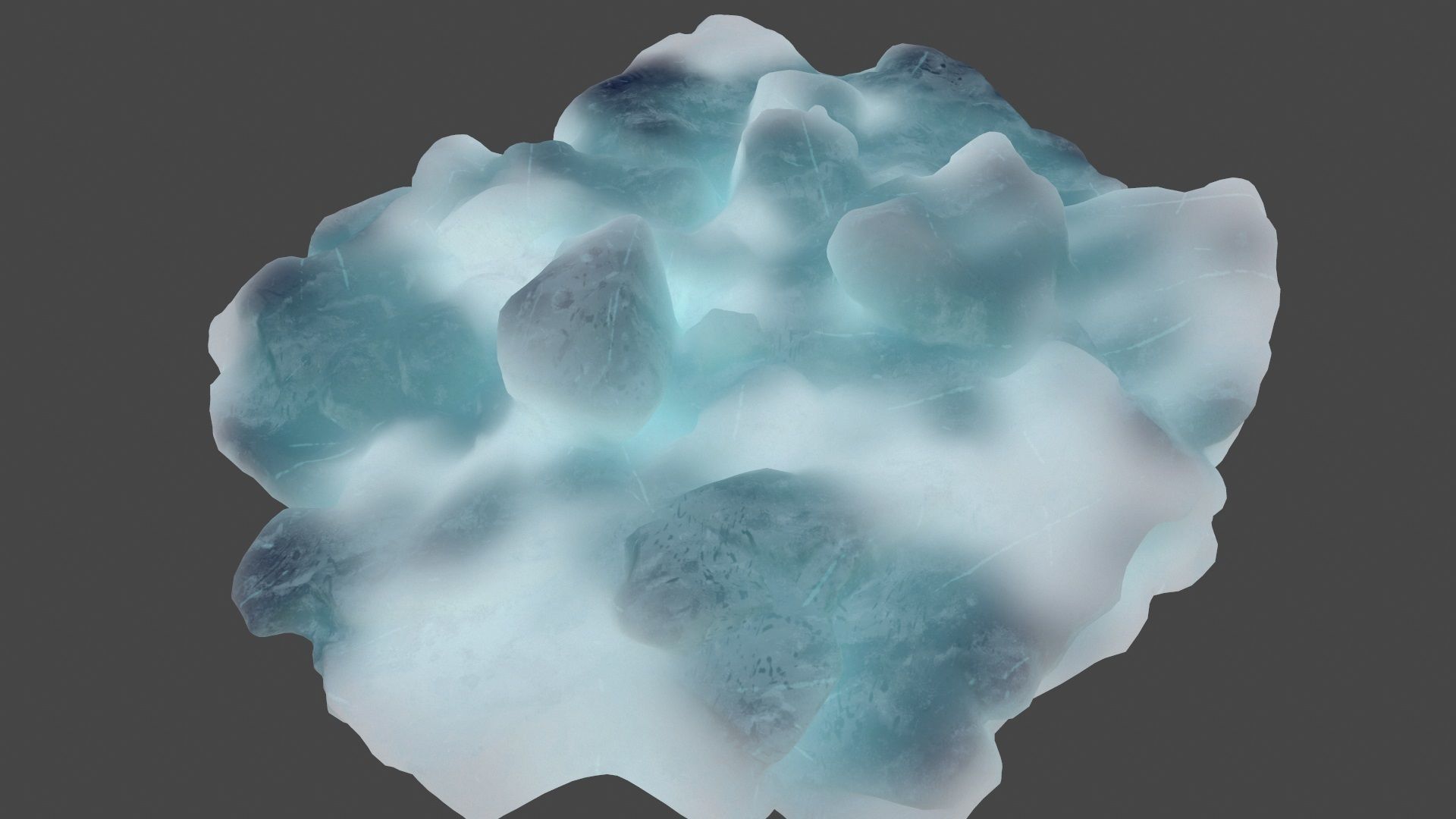 Ice crystals Low-poly 3D model_10