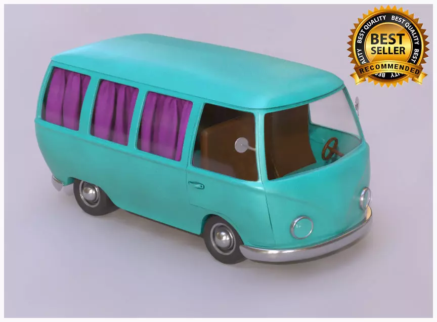 Cartoon Van 3D model