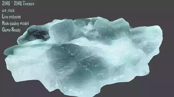 Ice crystal Low-poly 3D model