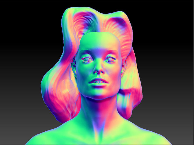 Jungle Girl Classic Beauty Athletic Woman Nude 3D print model