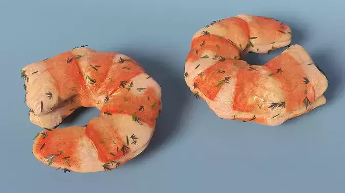 Cooked Shrimp 3D model 5