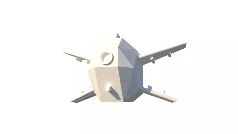 Surveillance Drone Model Free low-poly 3D model
