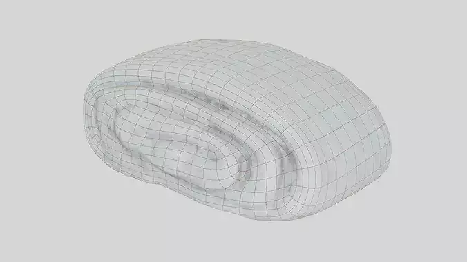 3D Scan of Sweet Cinnamon Roll Low-Poly Baked Pastry Asset Low-poly 3D model 5