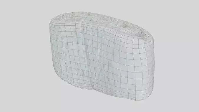 3D Scan of Sweet Cinnamon Roll Low-Poly Baked Pastry Asset Low-poly 3D model 6