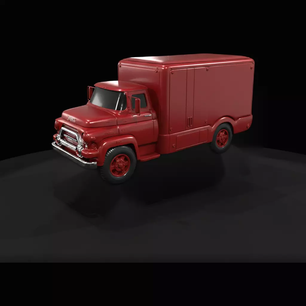1-87 HO 1957 GMC beverage truck Printable STL 3D print model