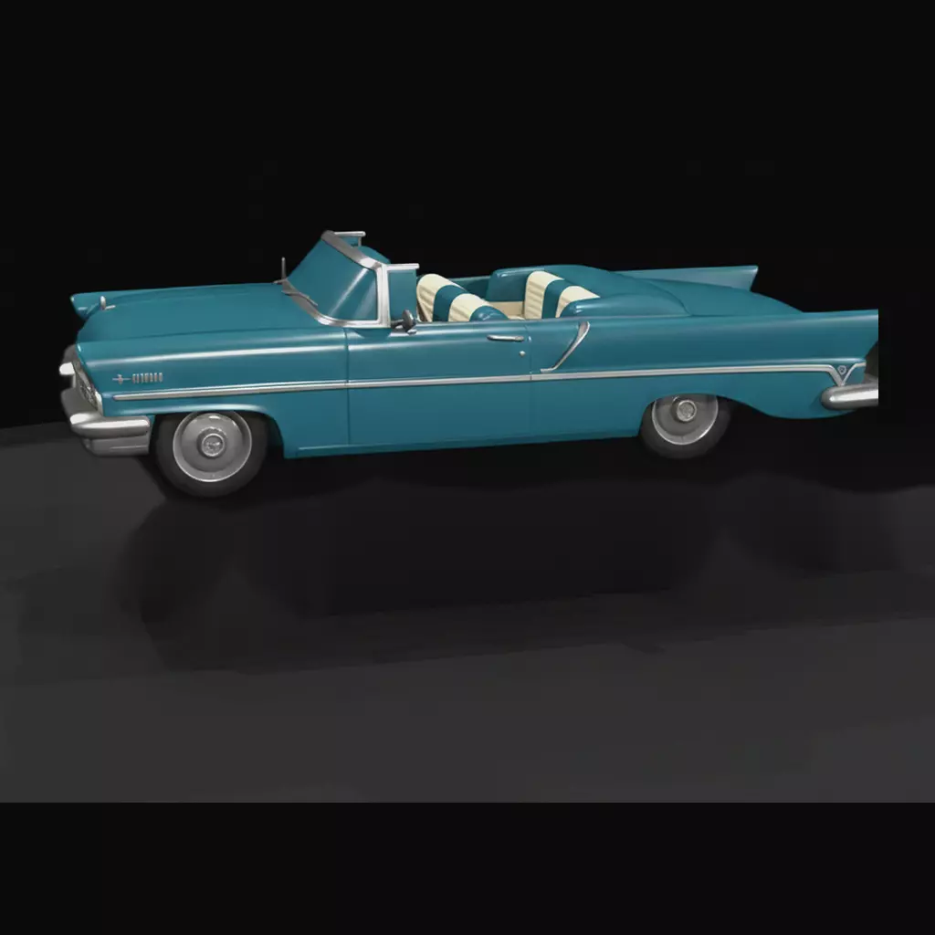 1957 Lincoln Convertible 1950s 3D print model