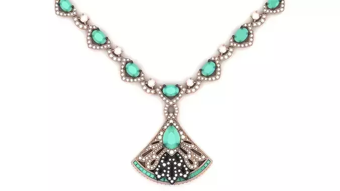 Diamond-Emerald Luxury Pendant 003