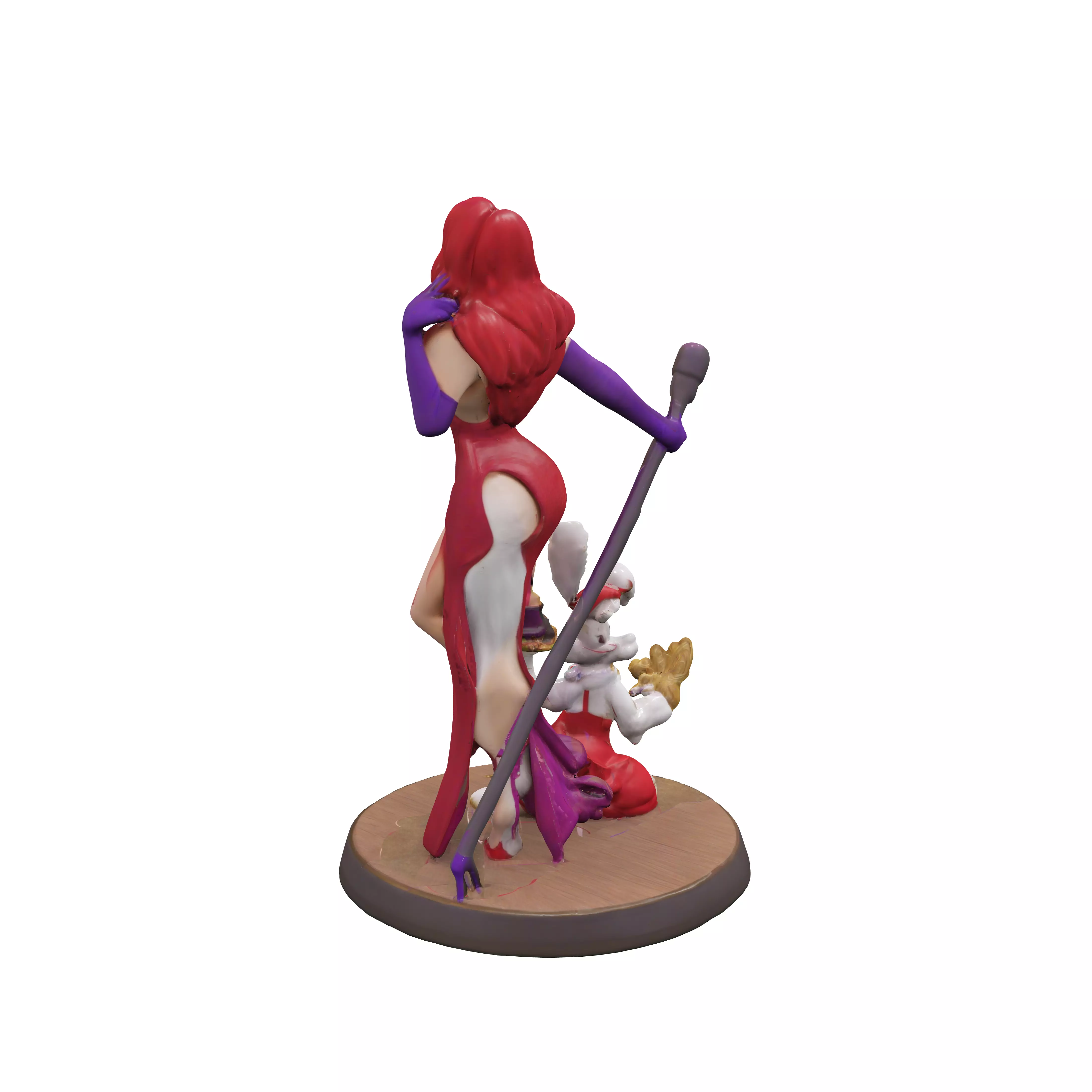 Cartoon Duo Statue 3D model