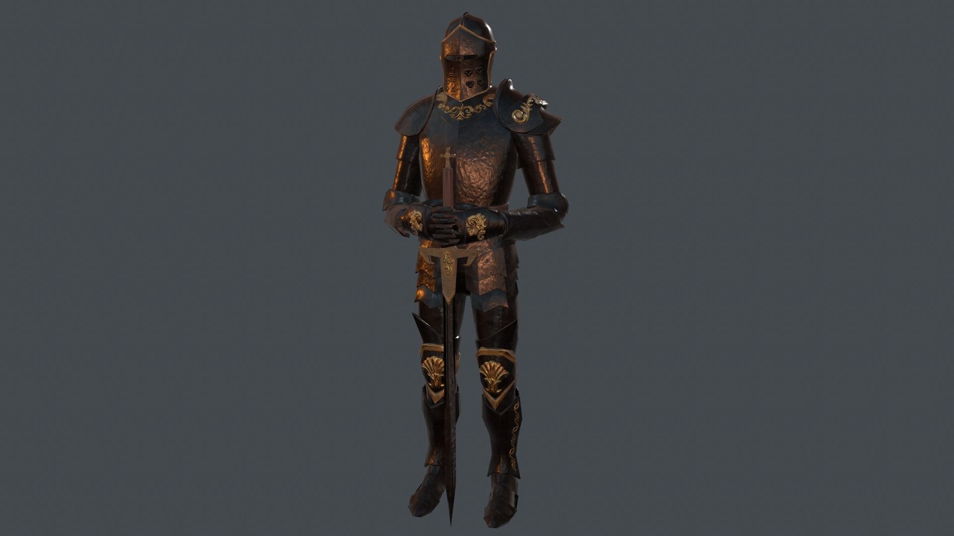 Armor Low-poly 3D model_11