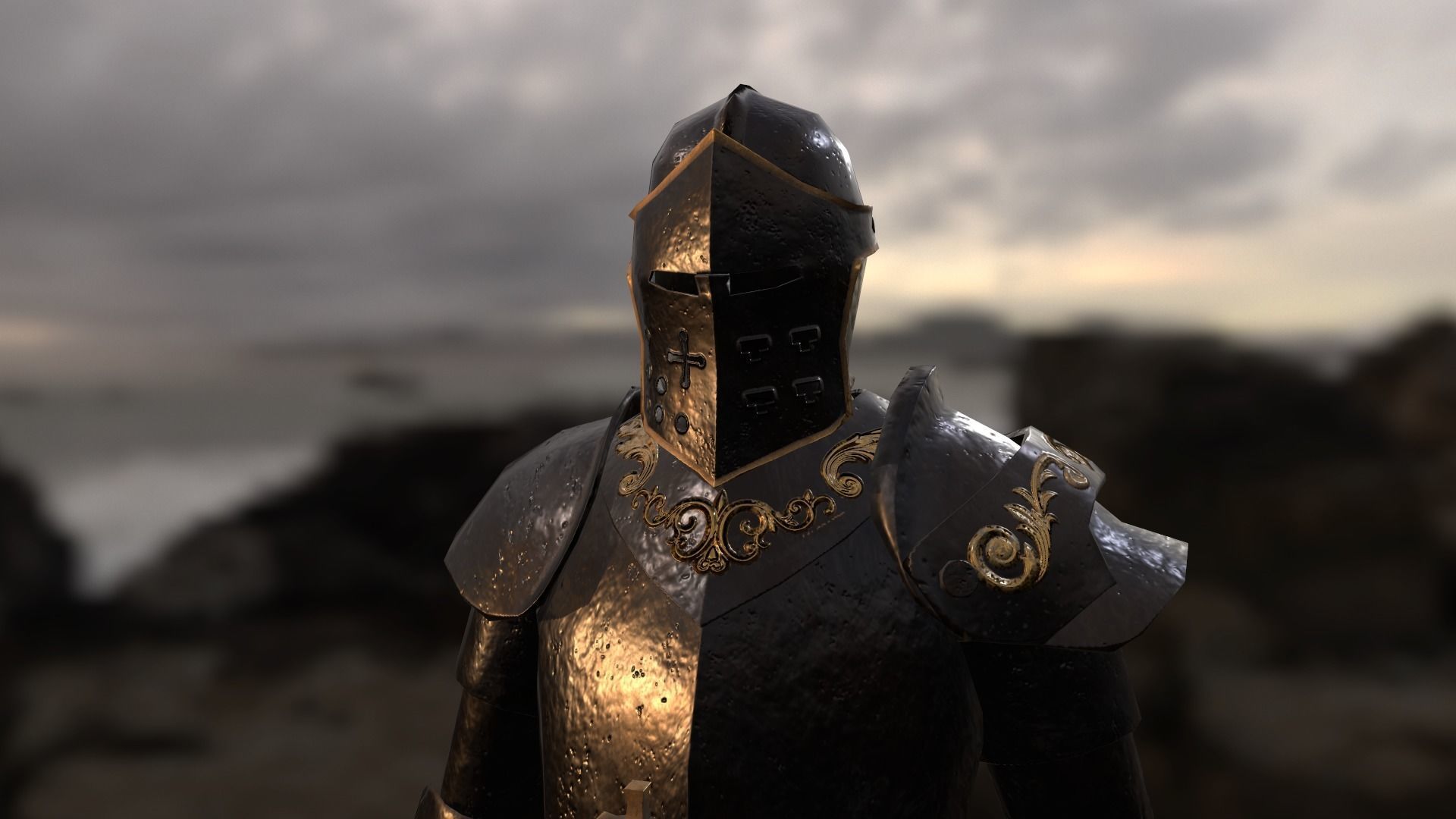 Armor Low-poly 3D model_7