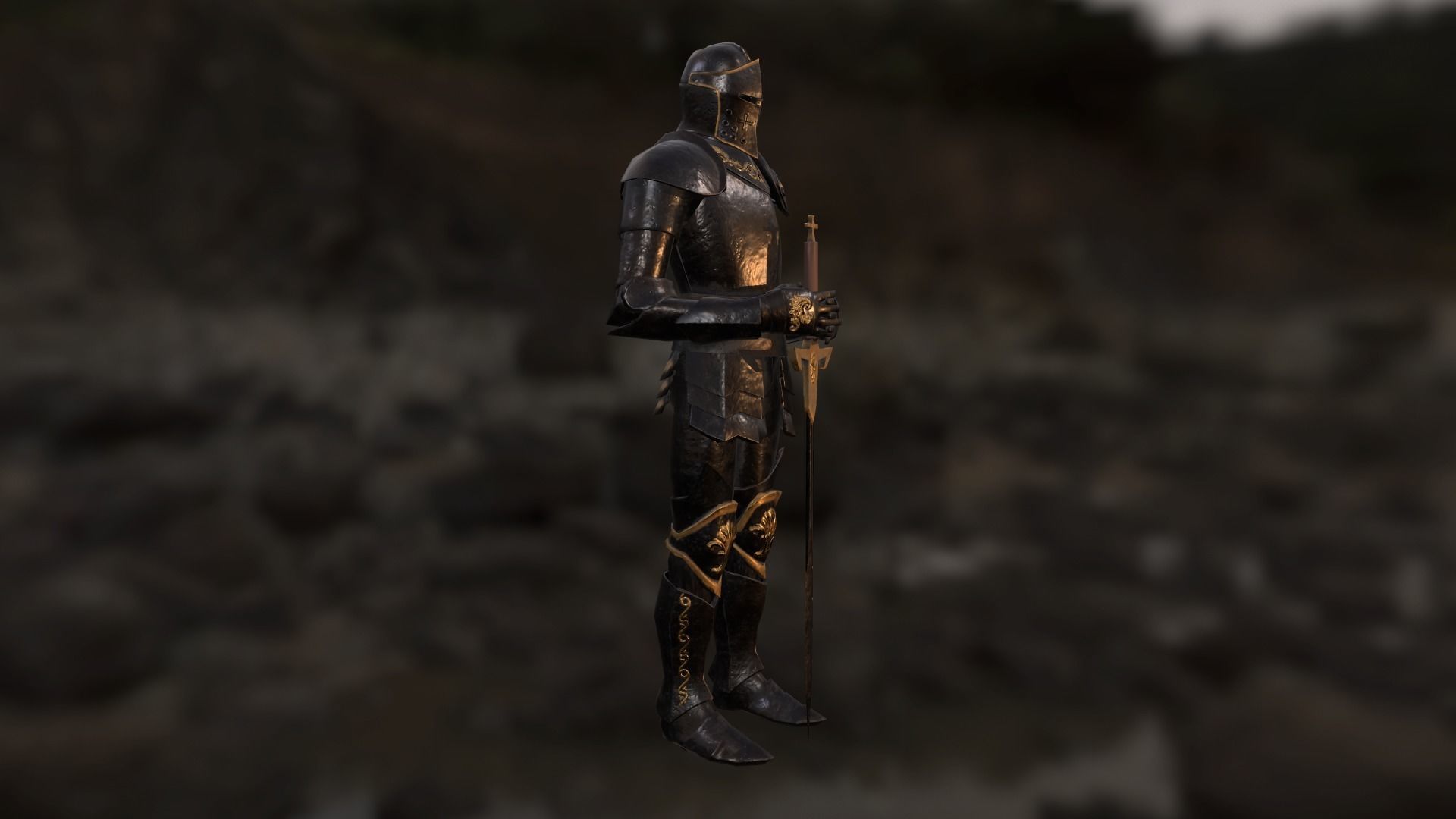 Armor Low-poly 3D model_9