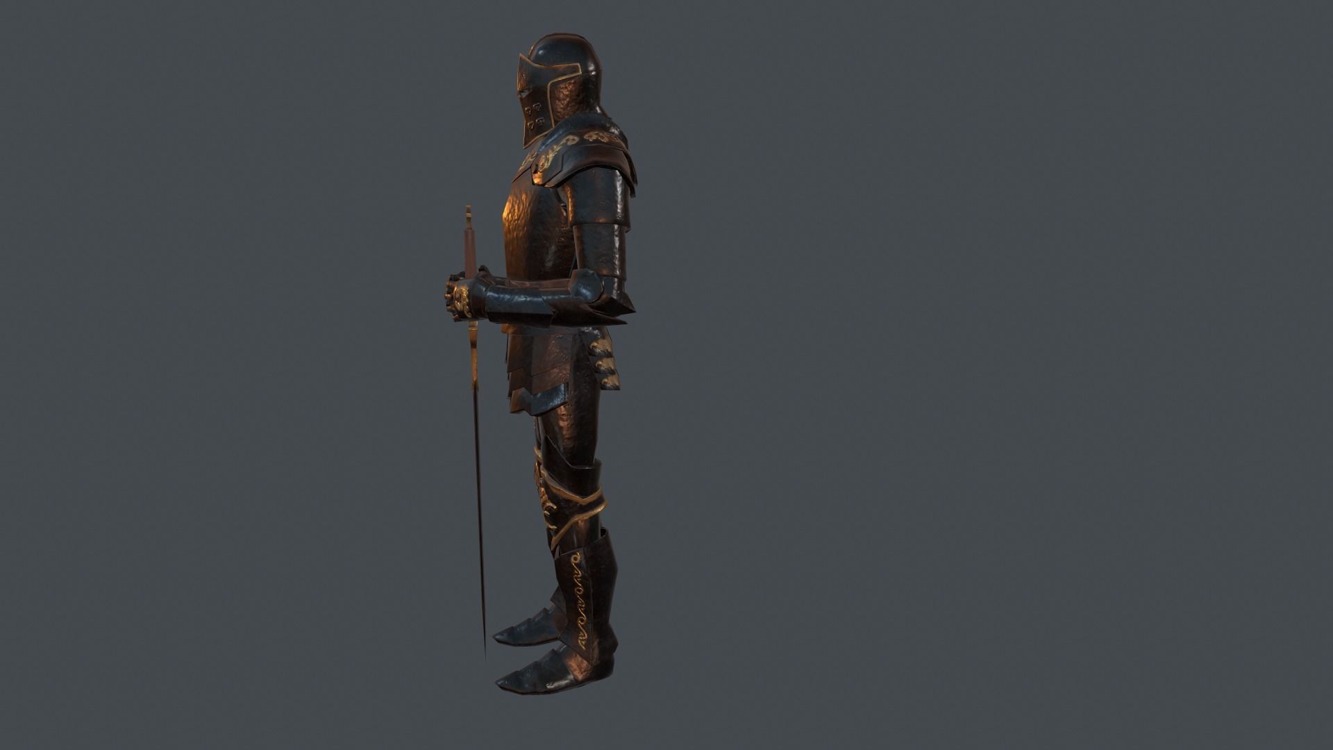 Armor Low-poly 3D model_12