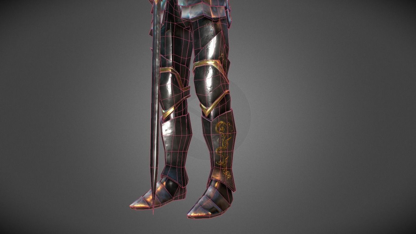 Armor Low-poly 3D model_5