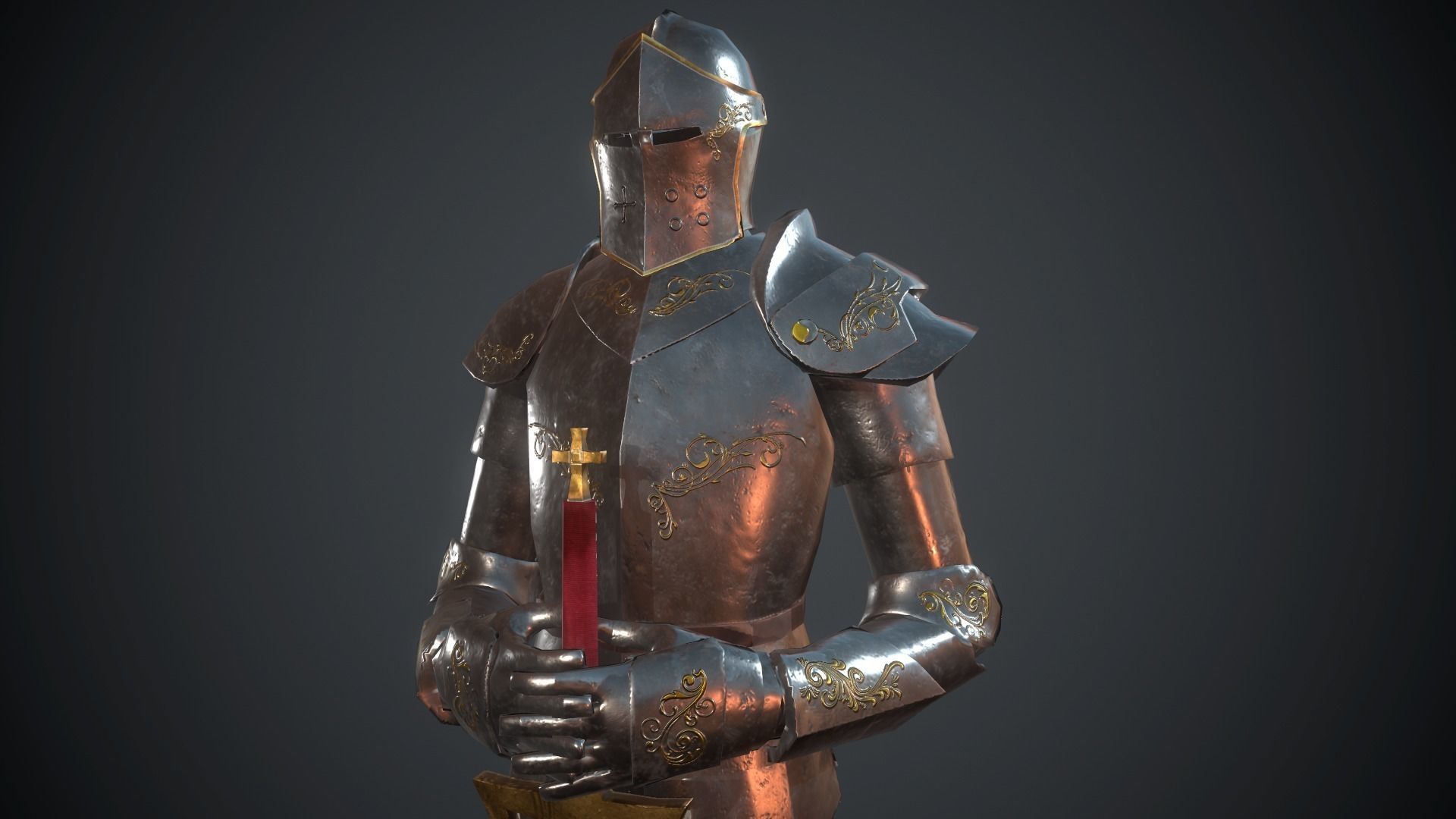 Armor Low-poly 3D model_2