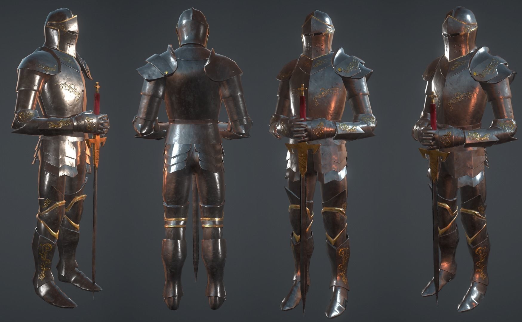 Armor Low-poly 3D model_1