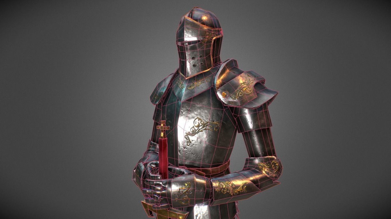 Armor Low-poly 3D model_4