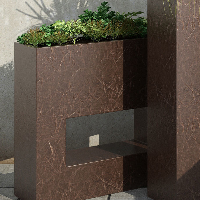 Plant modern planters for balconies and terraces 3D model_2