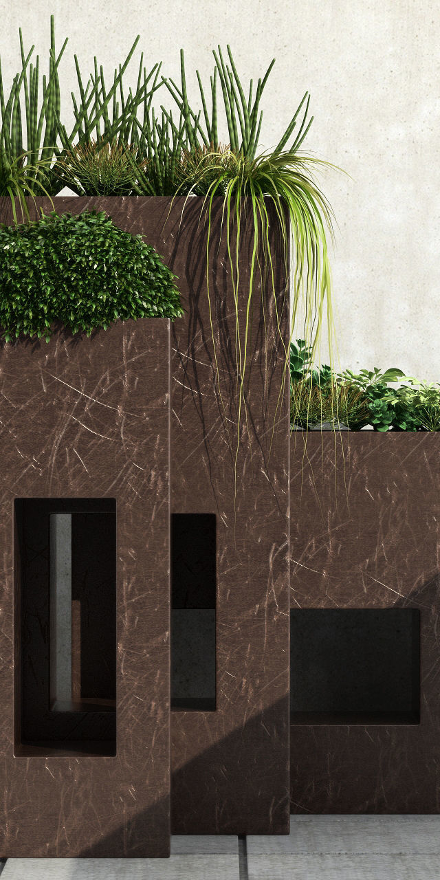 Plant modern planters for balconies and terraces 3D model_4