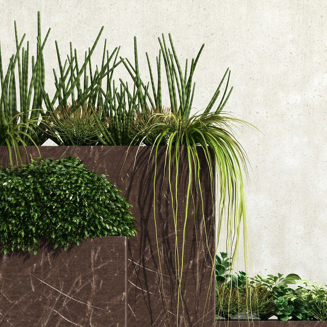 Plant modern planters for balconies and terraces 3D model_5
