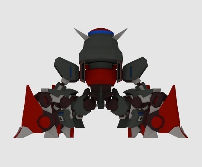Super Mecha 4 - Azalong of Code Name AZ30 Low-poly 3D model_5