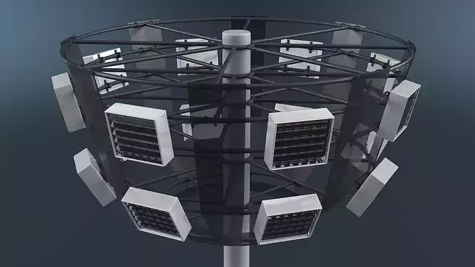 LED Lighting Pole GGD-041 3D model 4