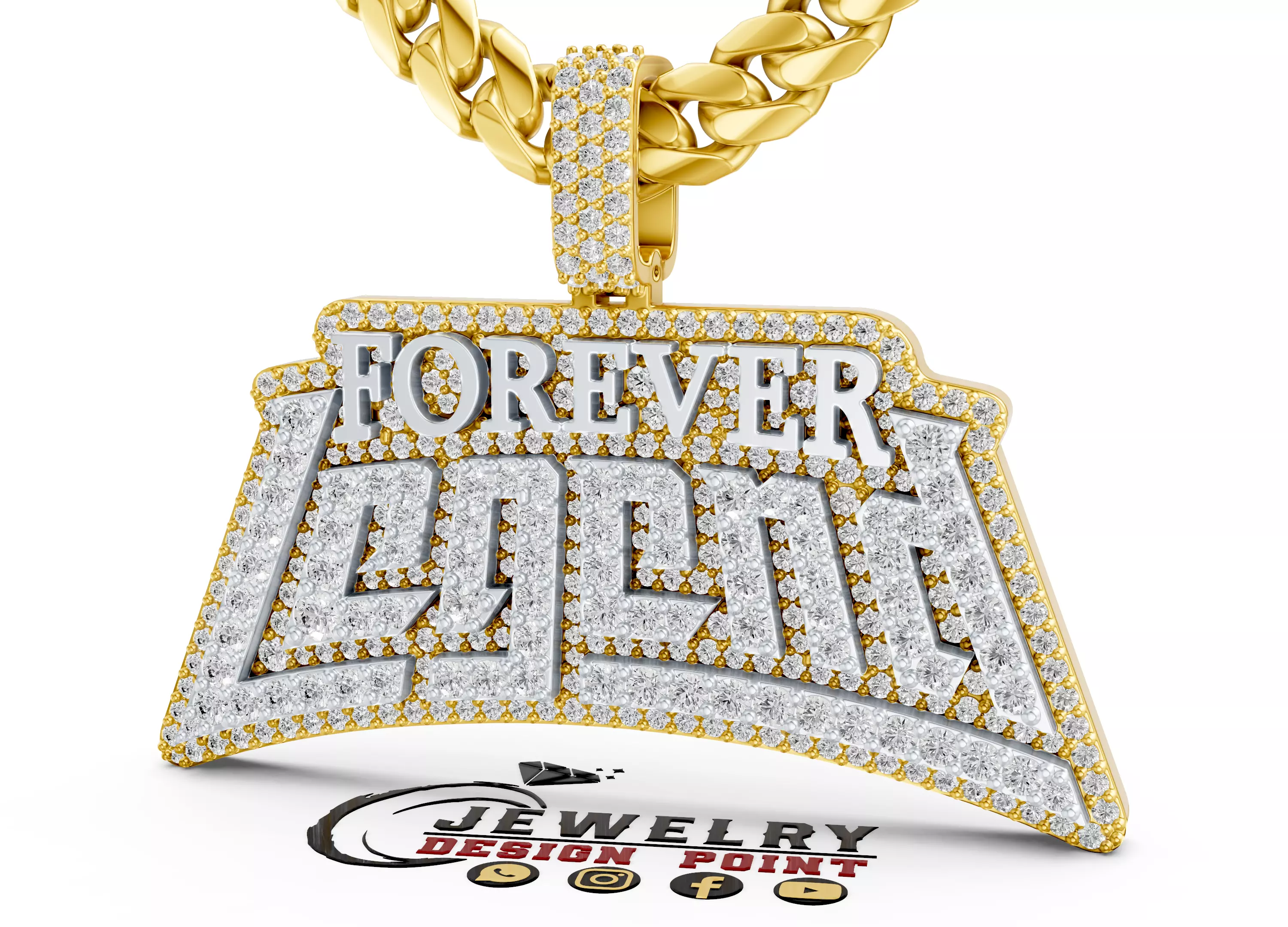 Custom Forever Legend Pendent - Hip Hop Name Plate Pendnat 3D print model