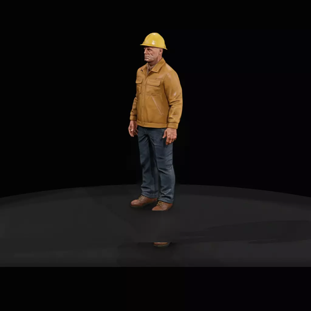WORKERS Dump-truck driver for Dioramas 3D print model