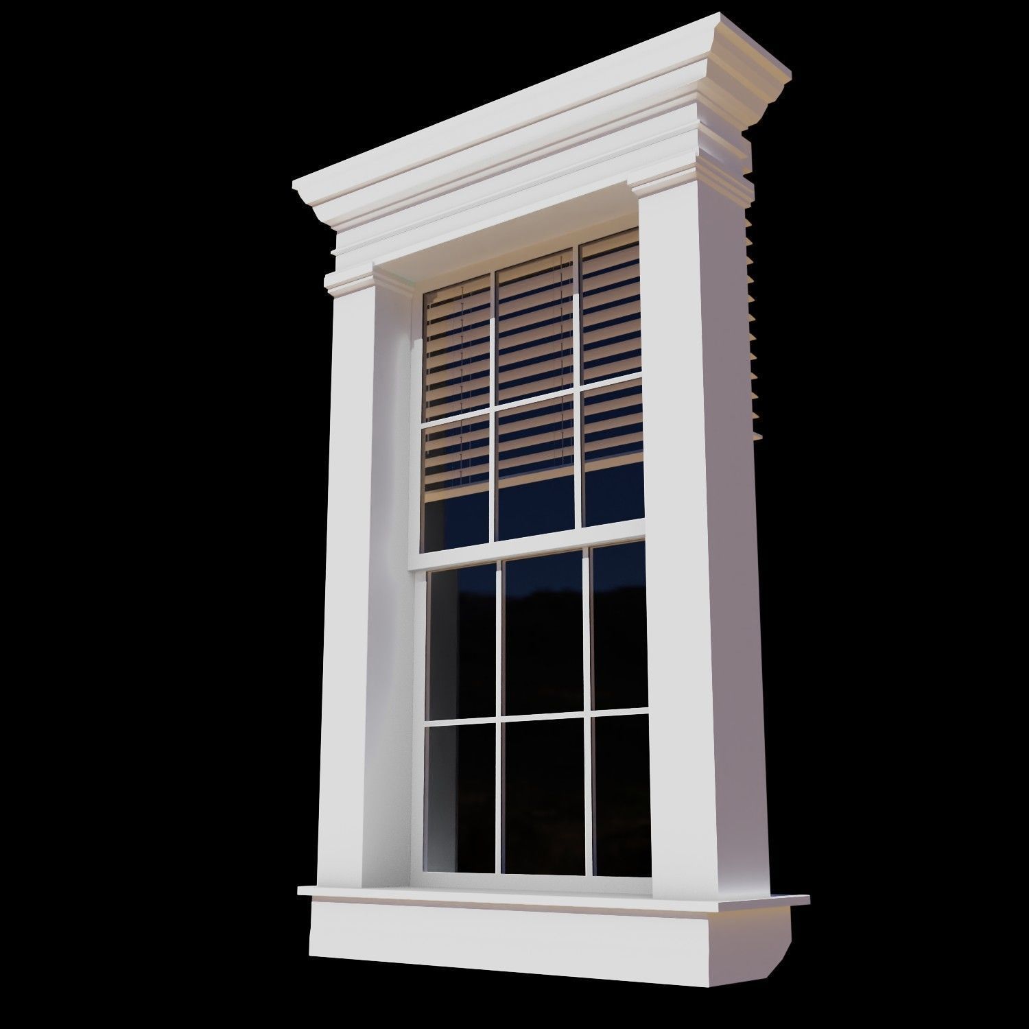Victorian Window 3D Model Low-poly 3D model_3
