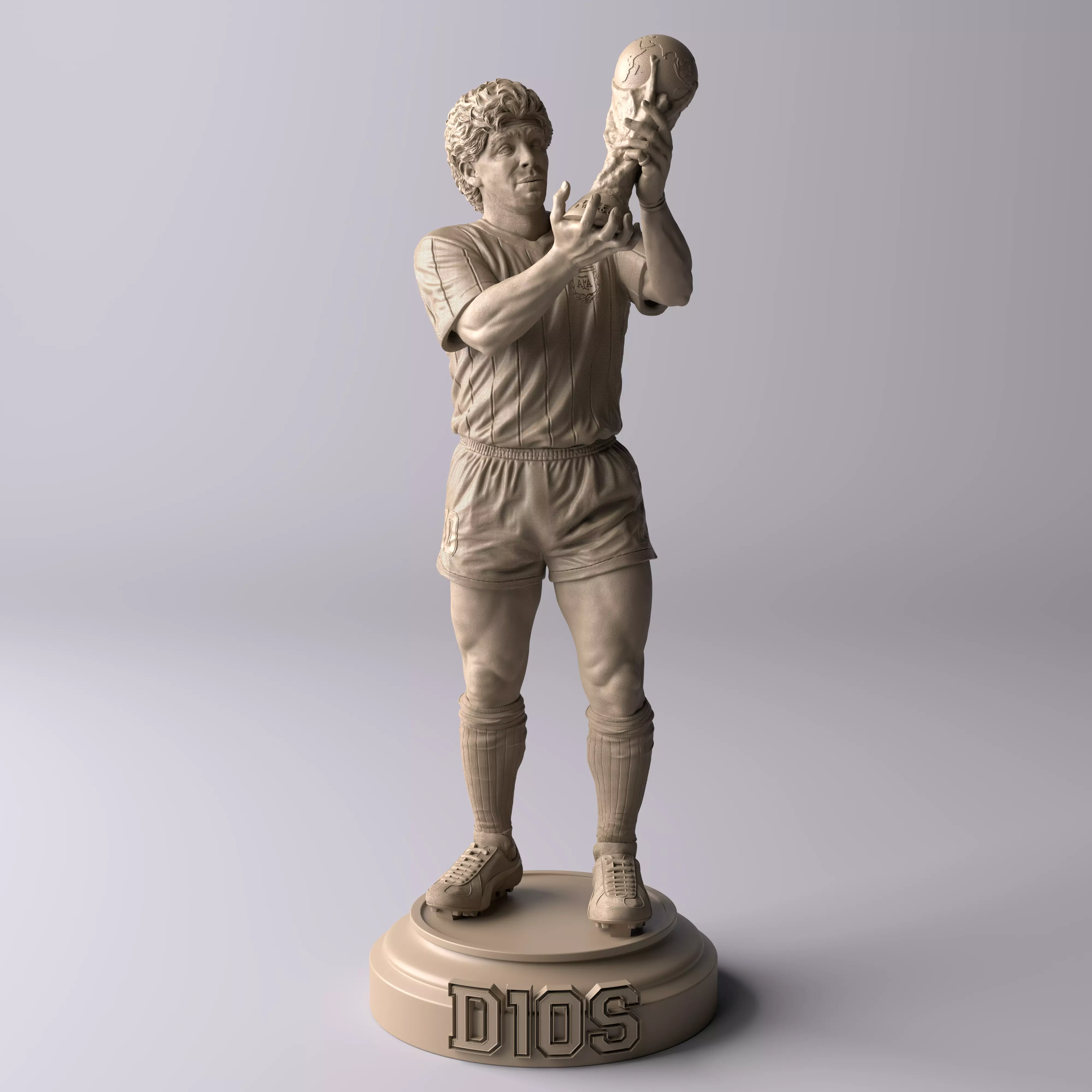 Diego Maradona Argentina World Cup Premium Statue Figure 3D print model