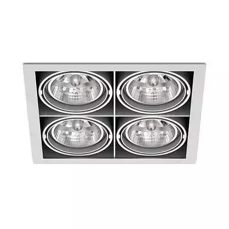 spotlights four led downlights in square frame 3D model