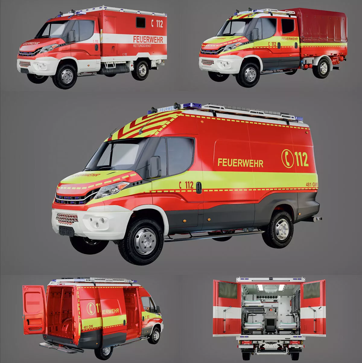 Dosch 3D - Fire Service - MRV Details - Central Europe 3D model