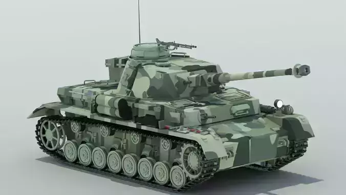 Panzer IV Tank Ausf G 3D model