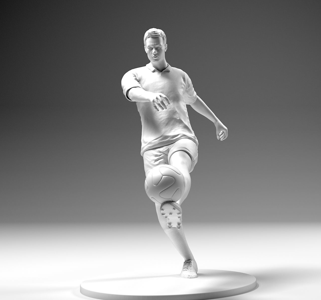 Footballer 02 Footstrike 01 Stl 3D print model_1