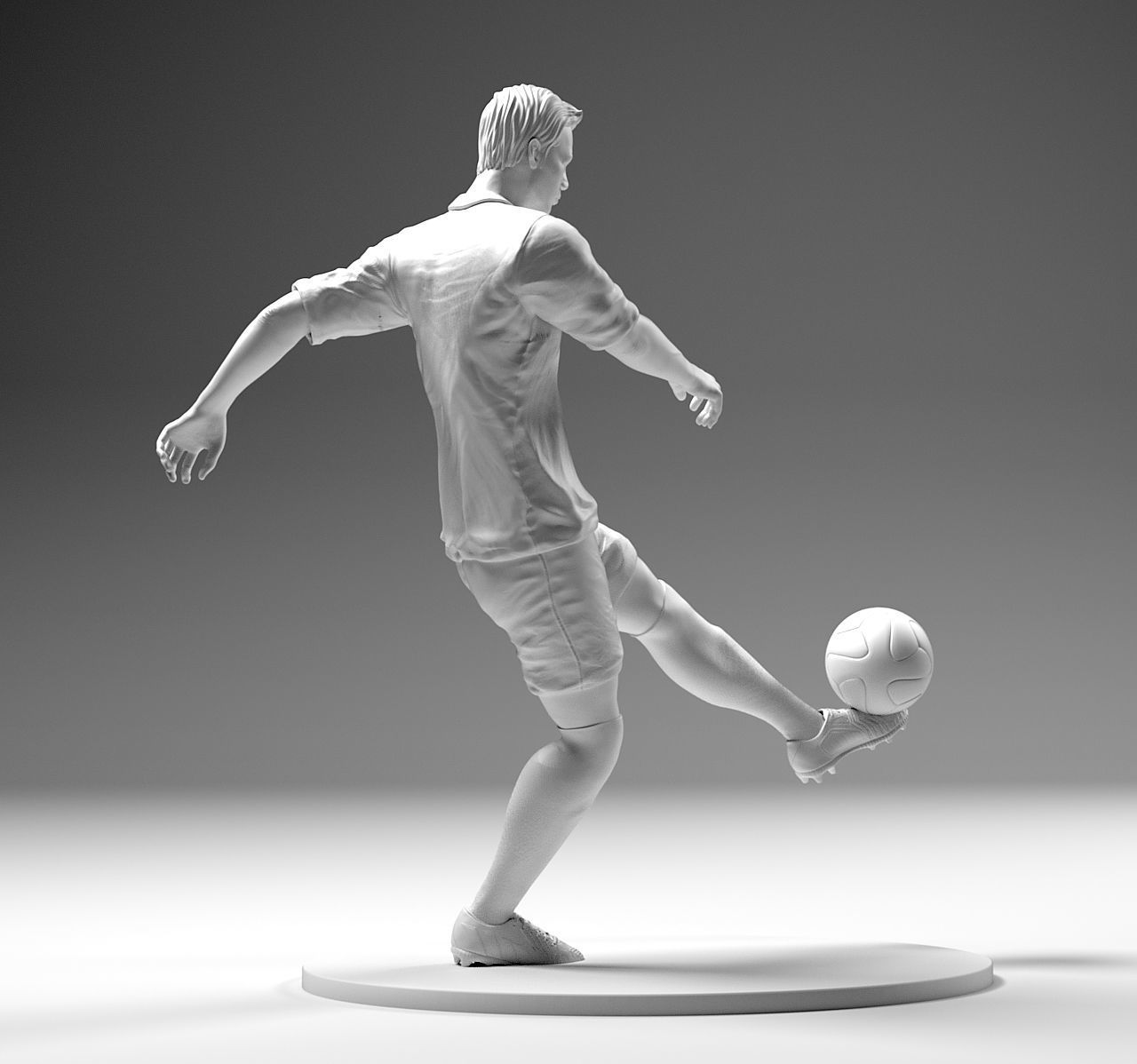 Footballer 02 Footstrike 01 Stl 3D print model_6