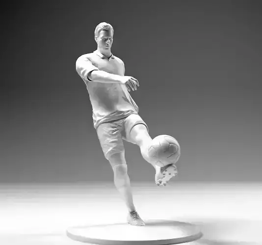 Footballer 02 Footstrike 01 Stl 3D print model
