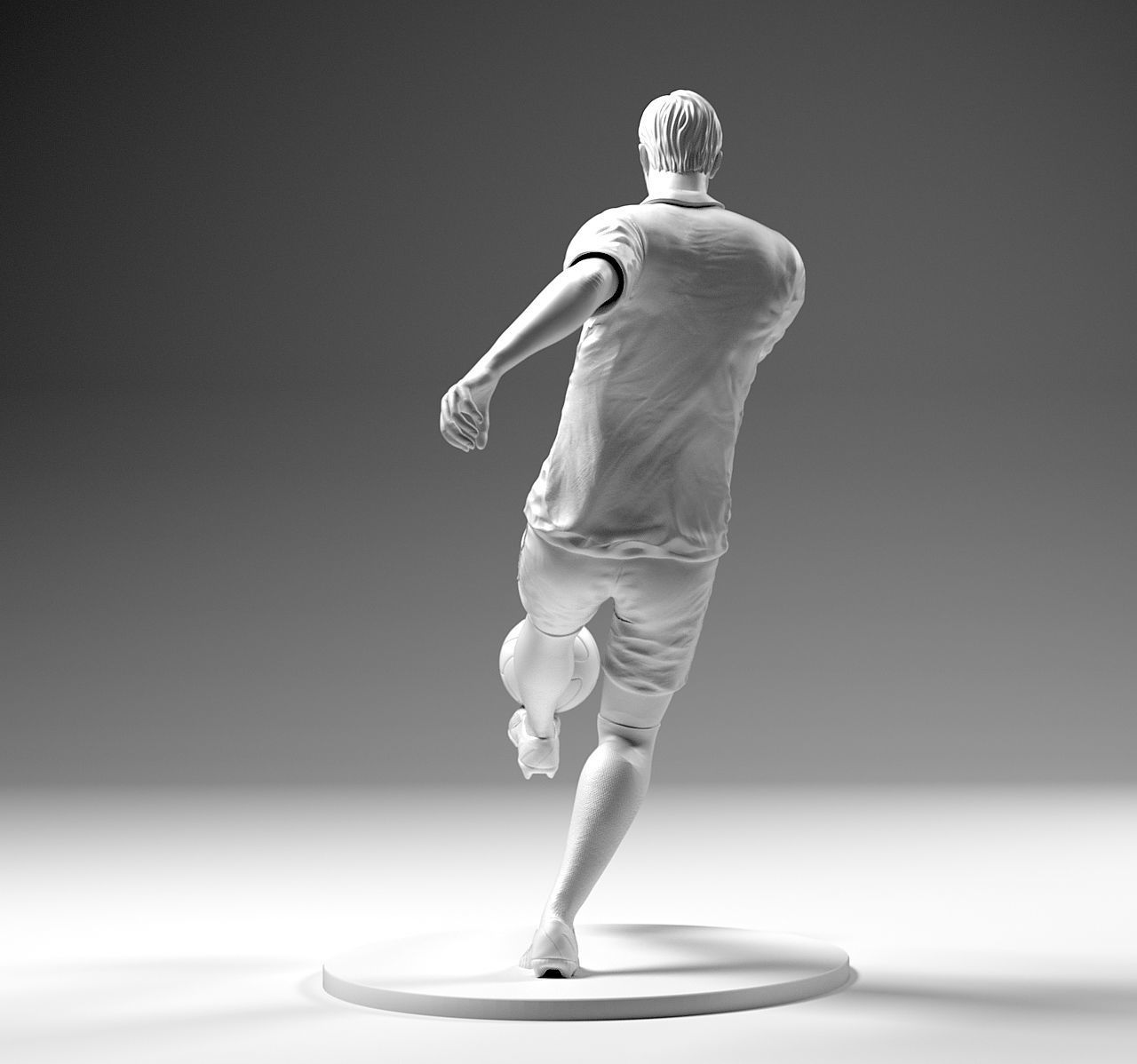 Footballer 02 Footstrike 01 Stl 3D print model_5