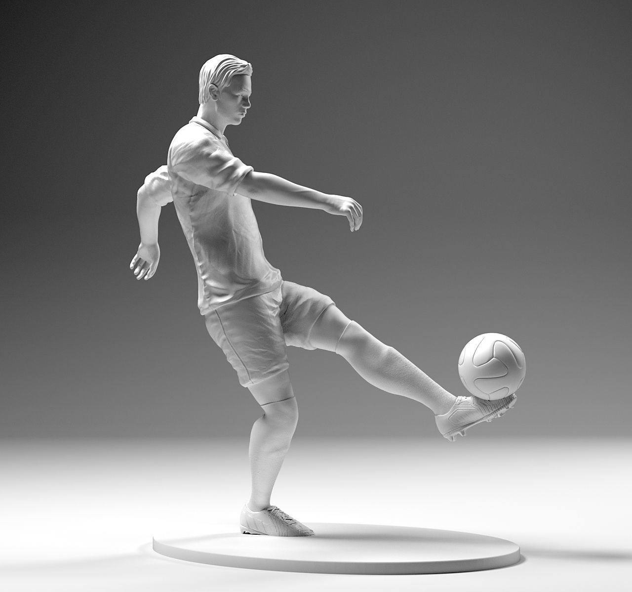 Footballer 02 Footstrike 01 Stl 3D print model_4
