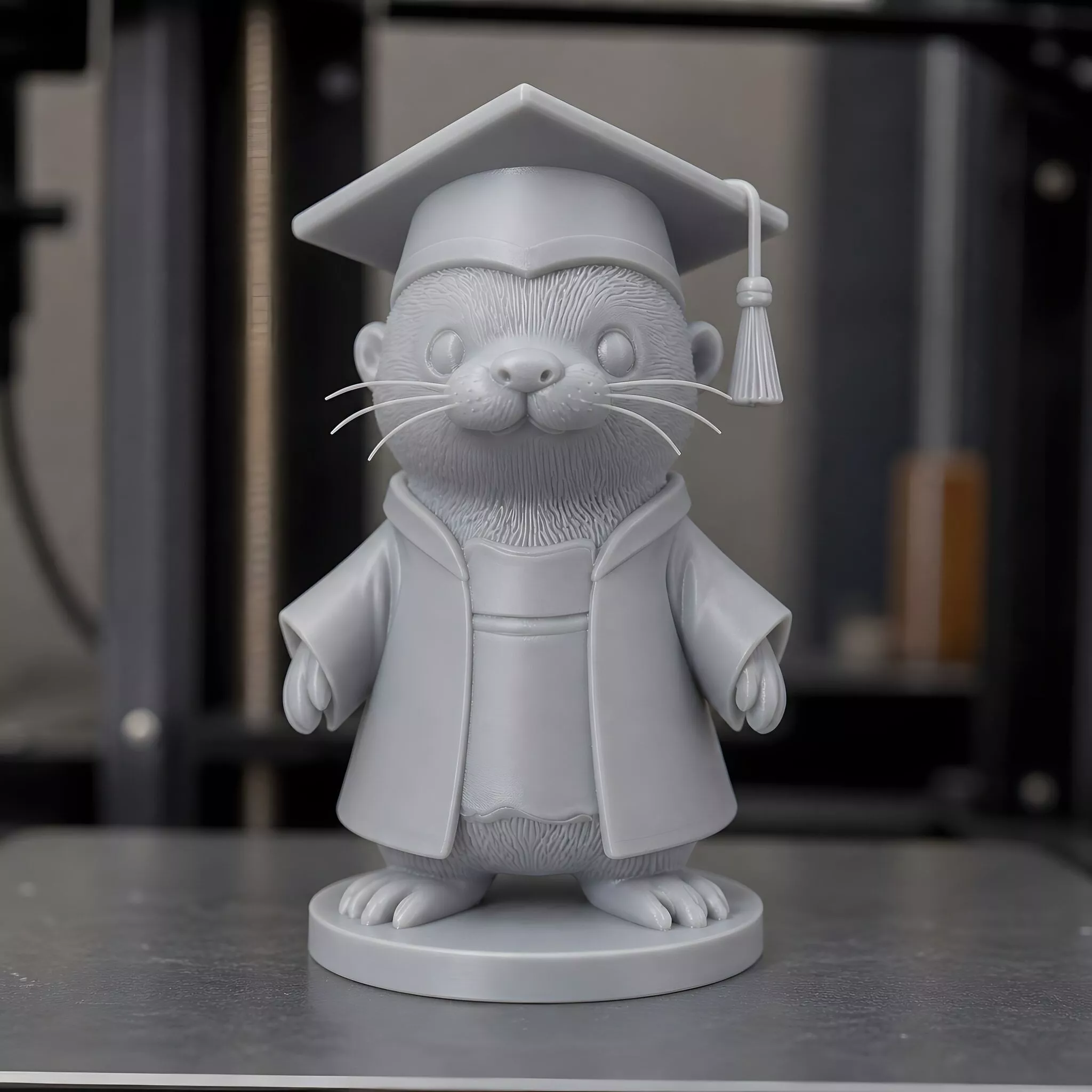 Graduate Baby Otter 3D Print Model 3D print model