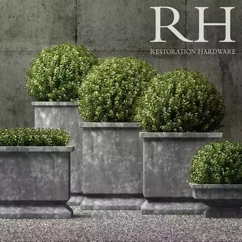 Restoration hardware estate zinc footed planters