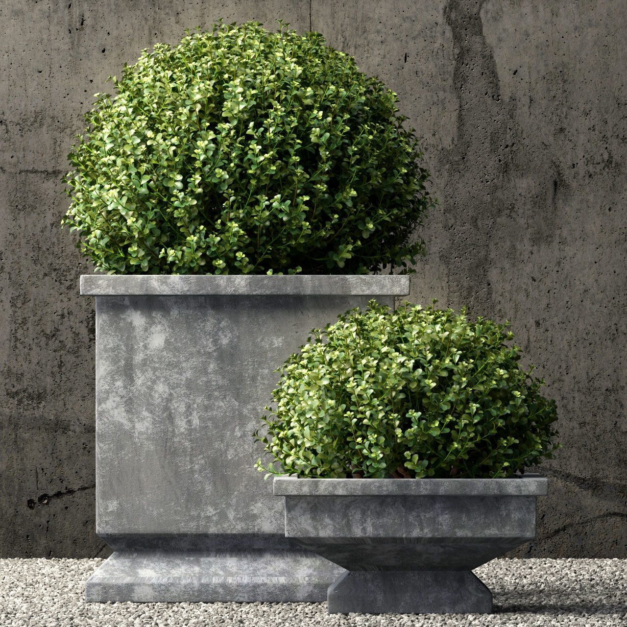 Restoration hardware estate zinc footed planters 3D model CGTrader