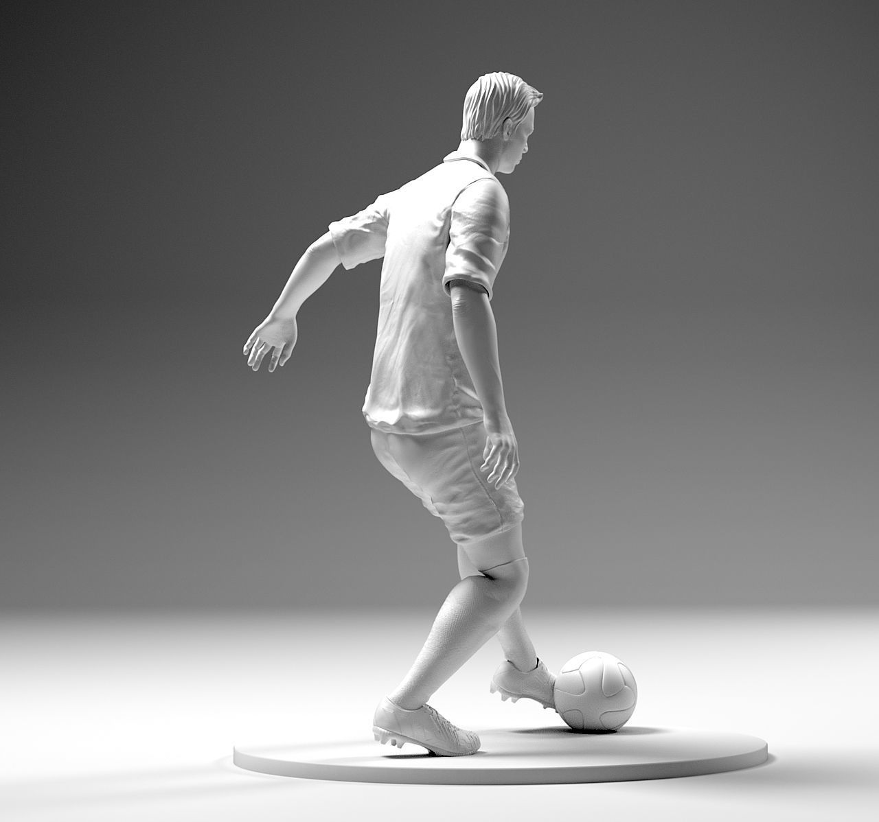 Footballer 02 Footstrike 02 Stl 3D print model_6