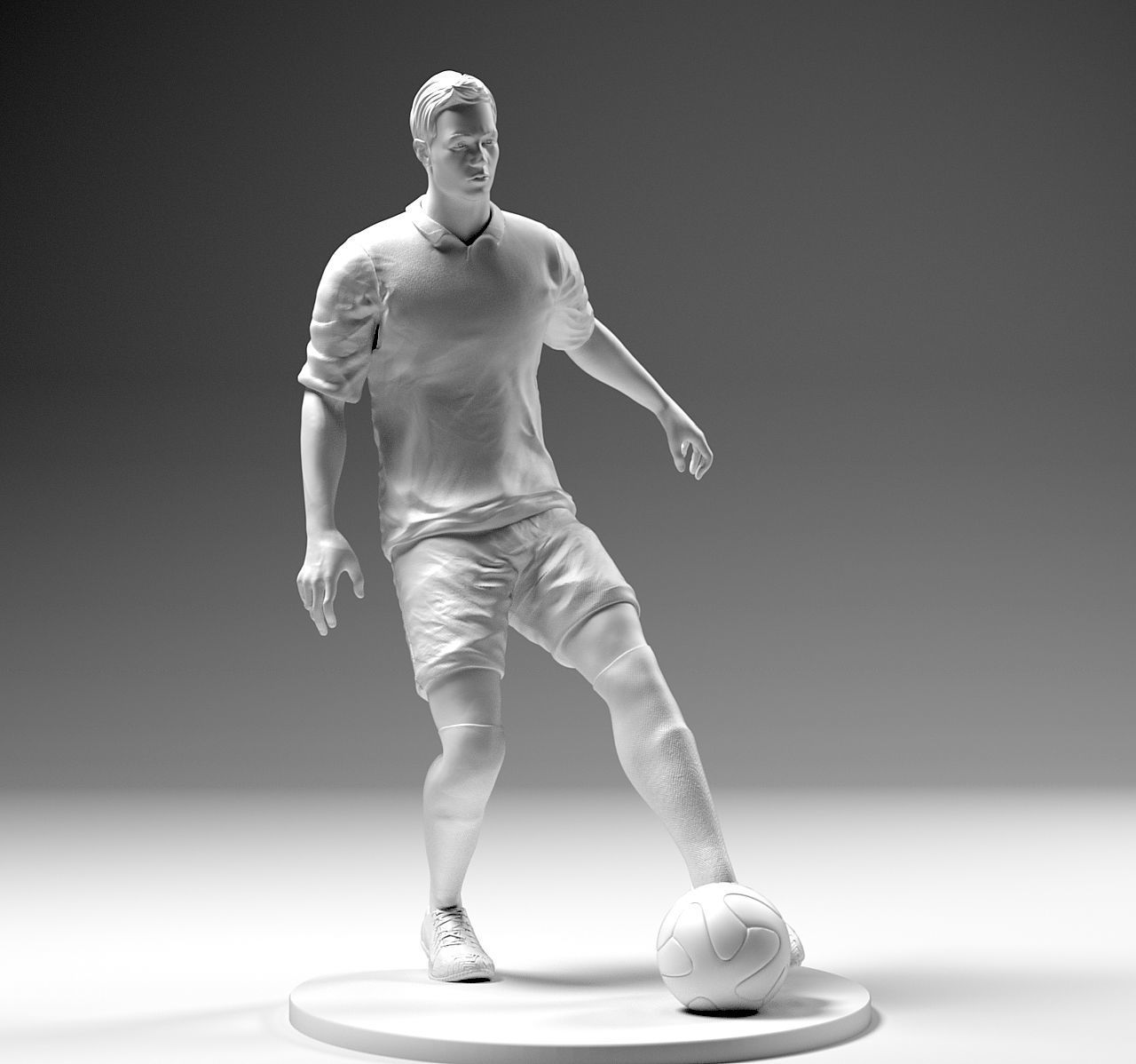 Footballer 02 Footstrike 02 Stl 3D print model_3