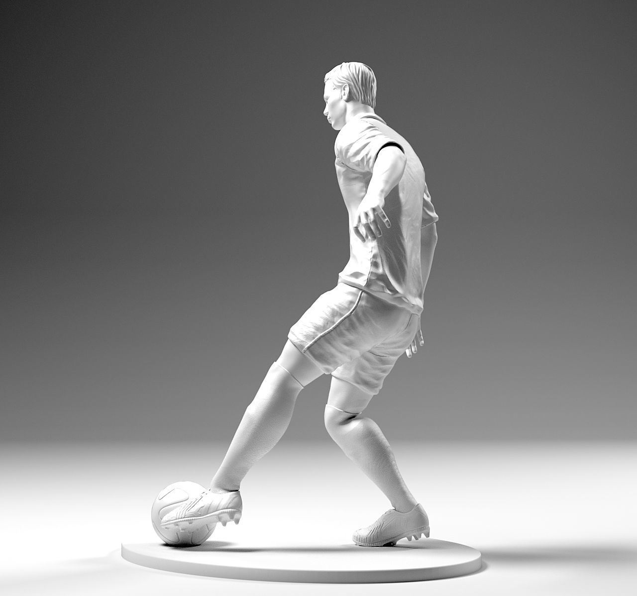 Footballer 02 Footstrike 02 Stl 3D print model_5