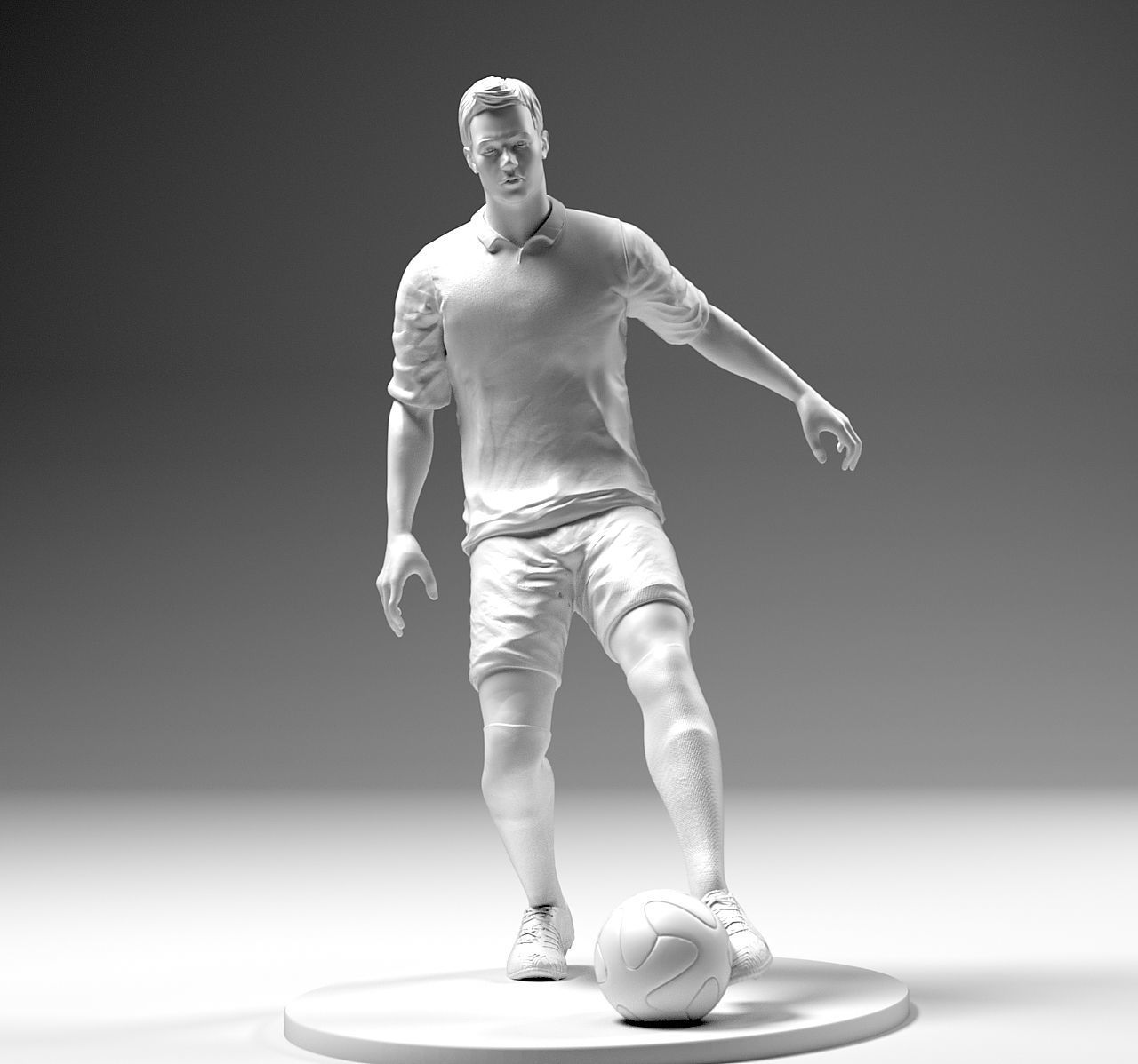 Footballer 02 Footstrike 02 Stl 3D print model_4